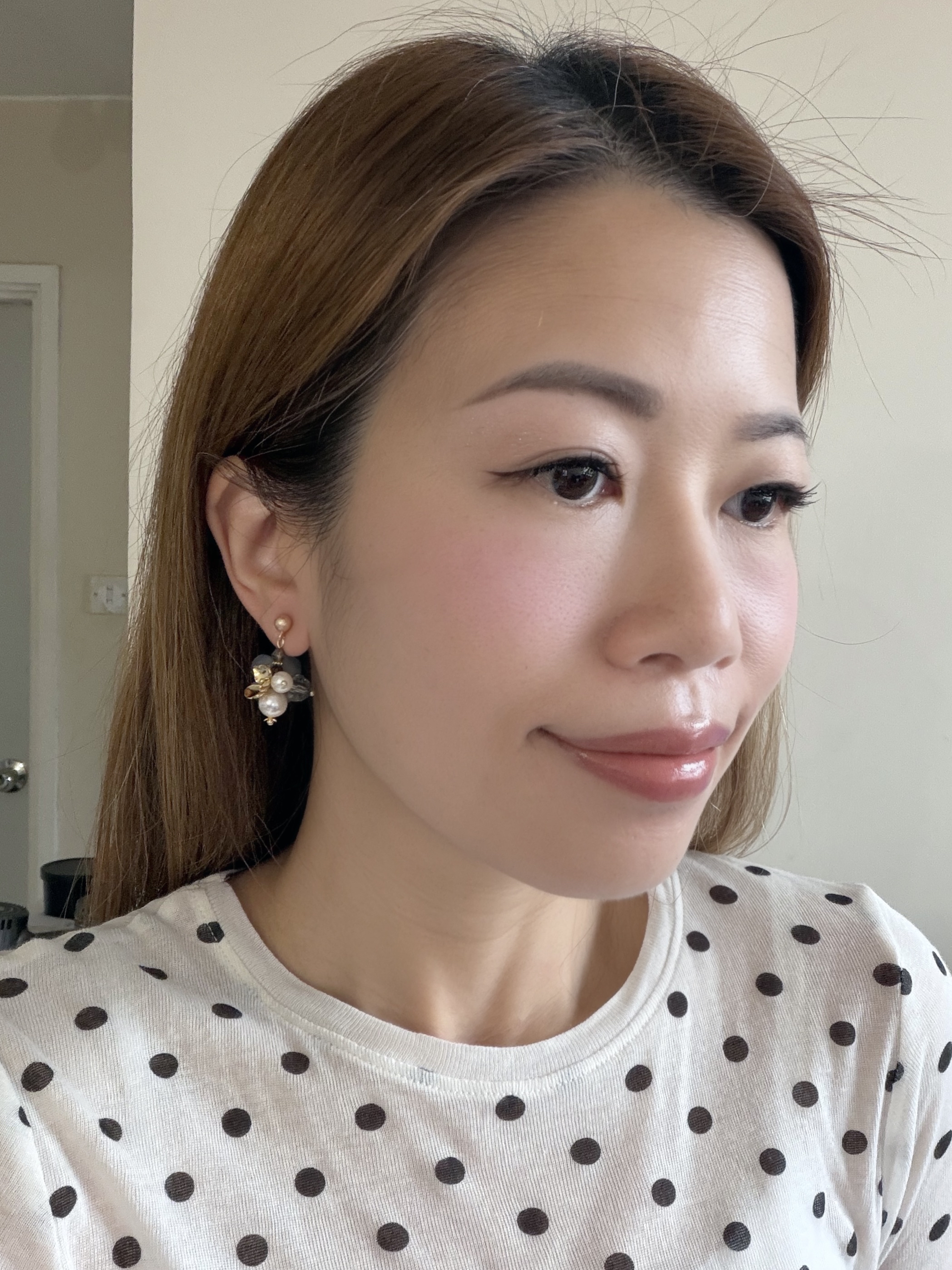 日本花語系列耳環/漸變藍花朵款