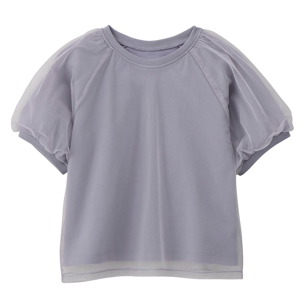🆕【⭐訂購⭐】🌀 🇯🇵 日本直送 ❣️#親子裝❣️GITA 淡雅 薄紗疊層 泡泡袖 短袖Tee［2款選］ 🌀 [ELDA-0220][260524]