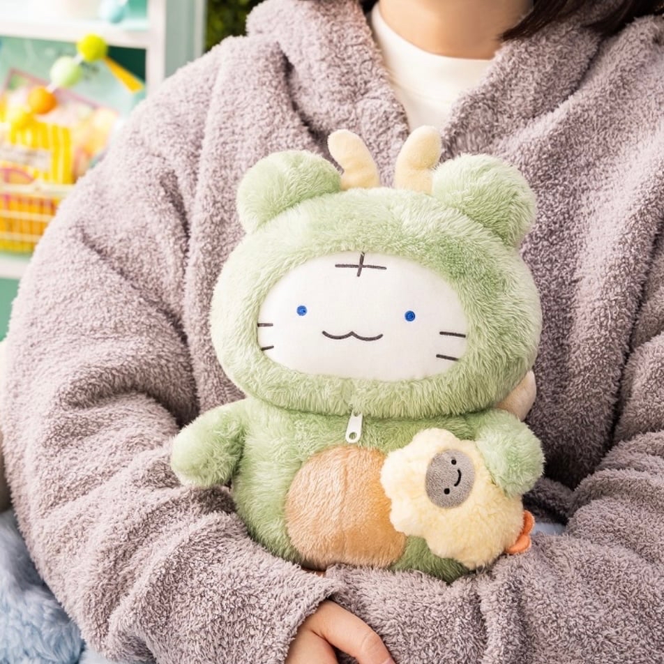 「預訂」小白虎與黑虎蝦毛絨公仔（小飛龍白虎）