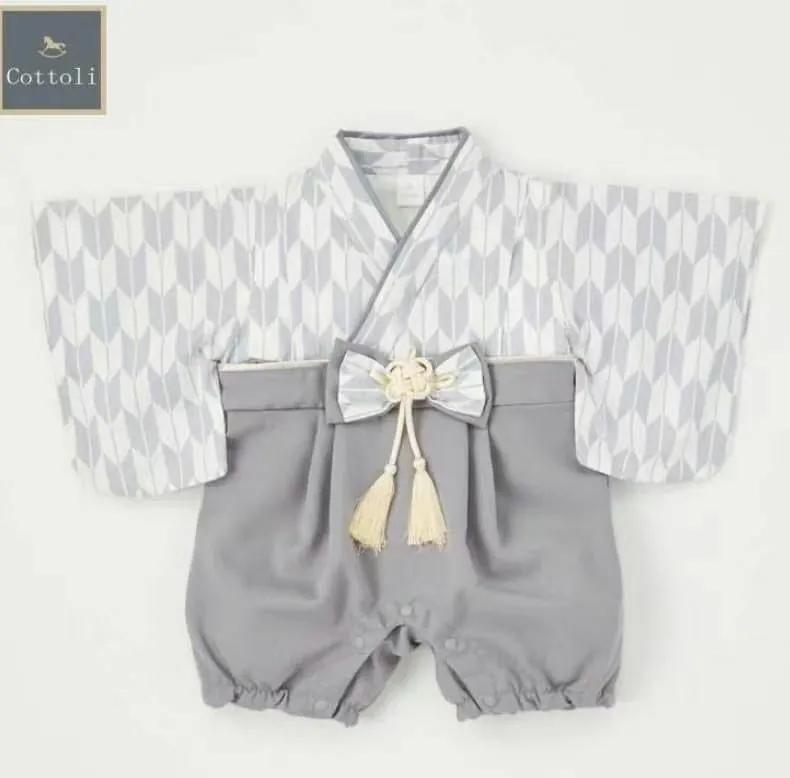 A0111 男仔矢絣和服款爬服