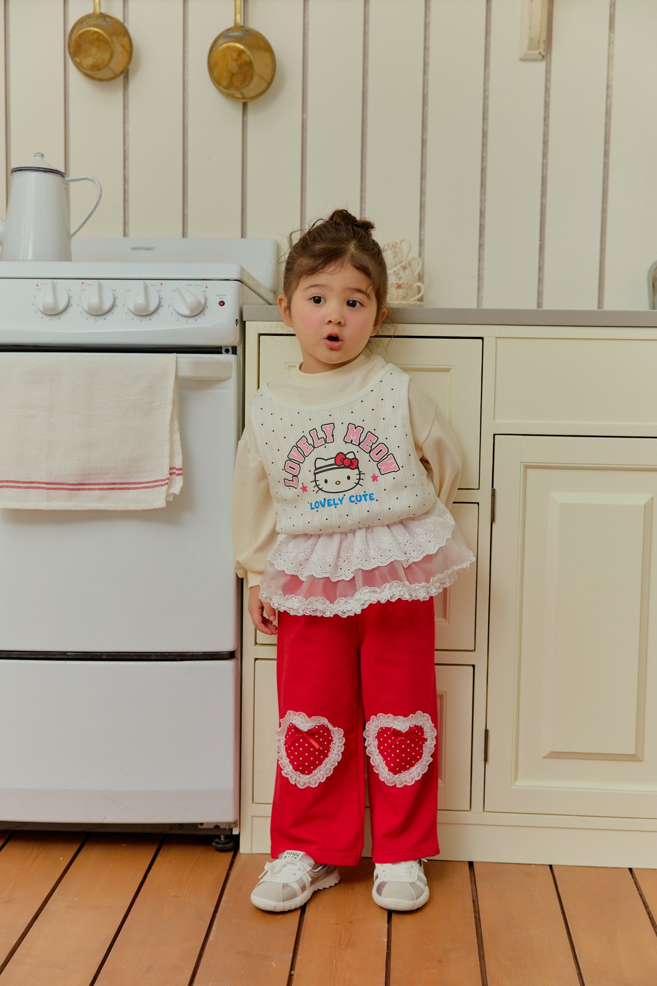 Hello Kitty 假兩件 Top