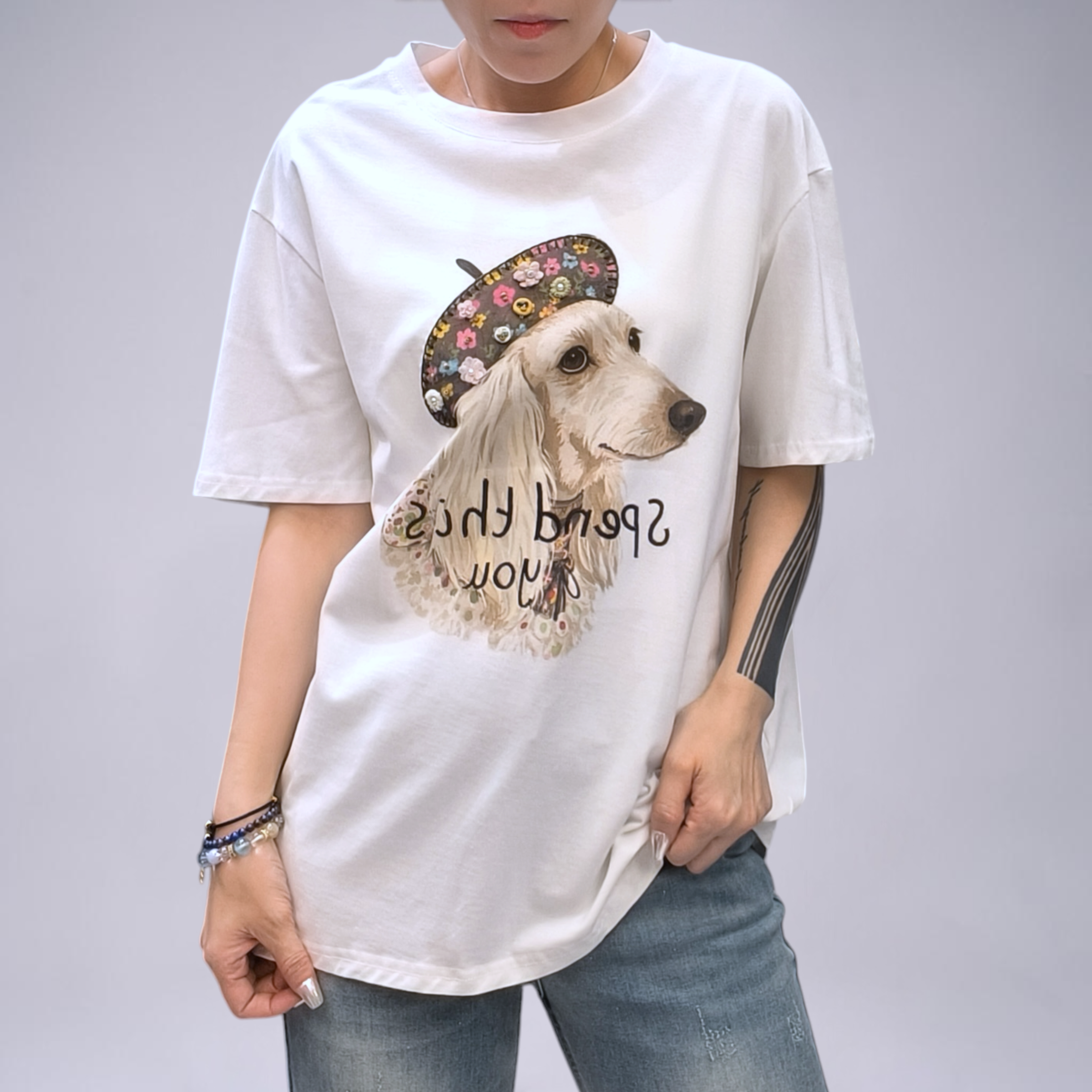 彩花帽狗仔T