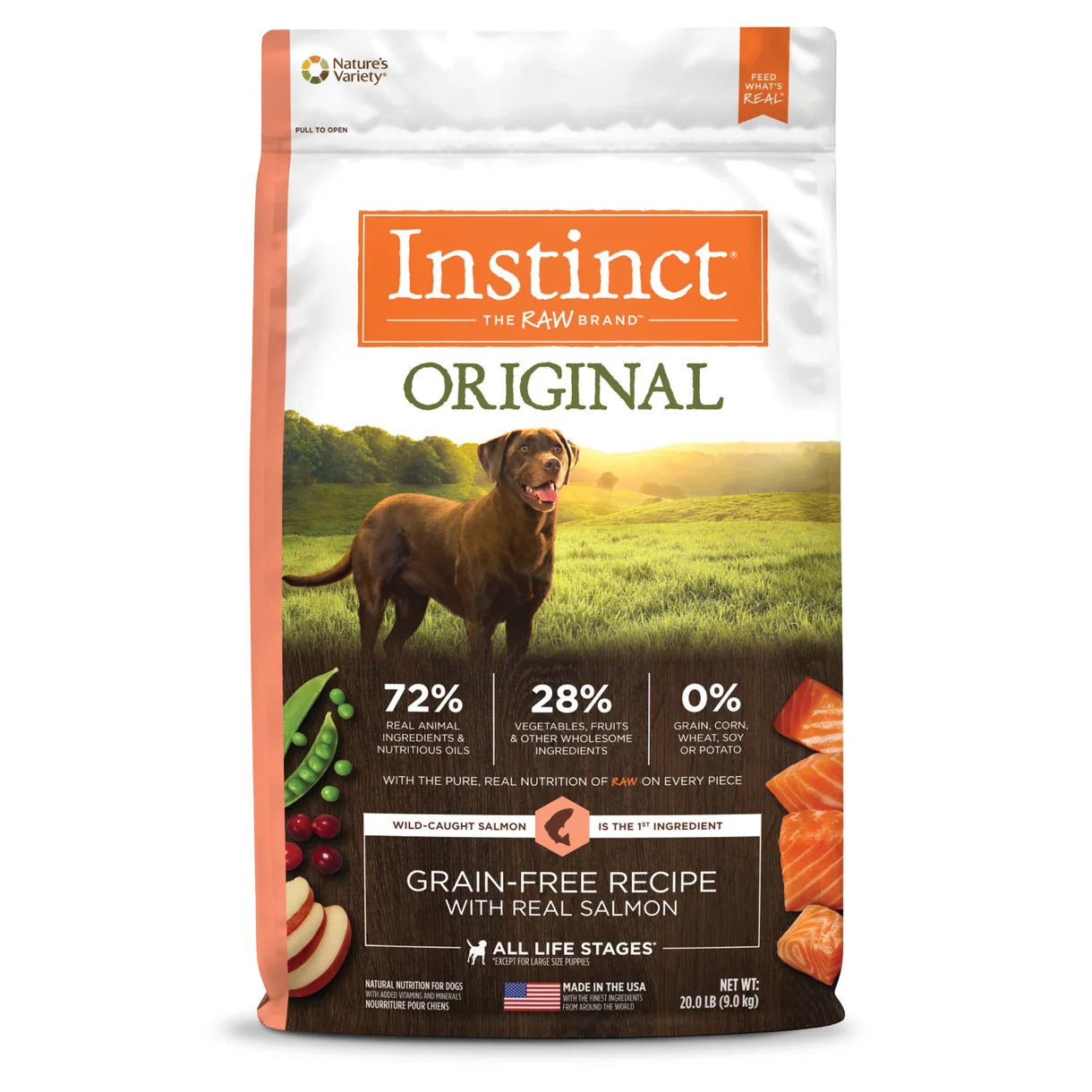 Instinct 本能  經典系列 無穀物 三文魚 狗糧  20Lbs