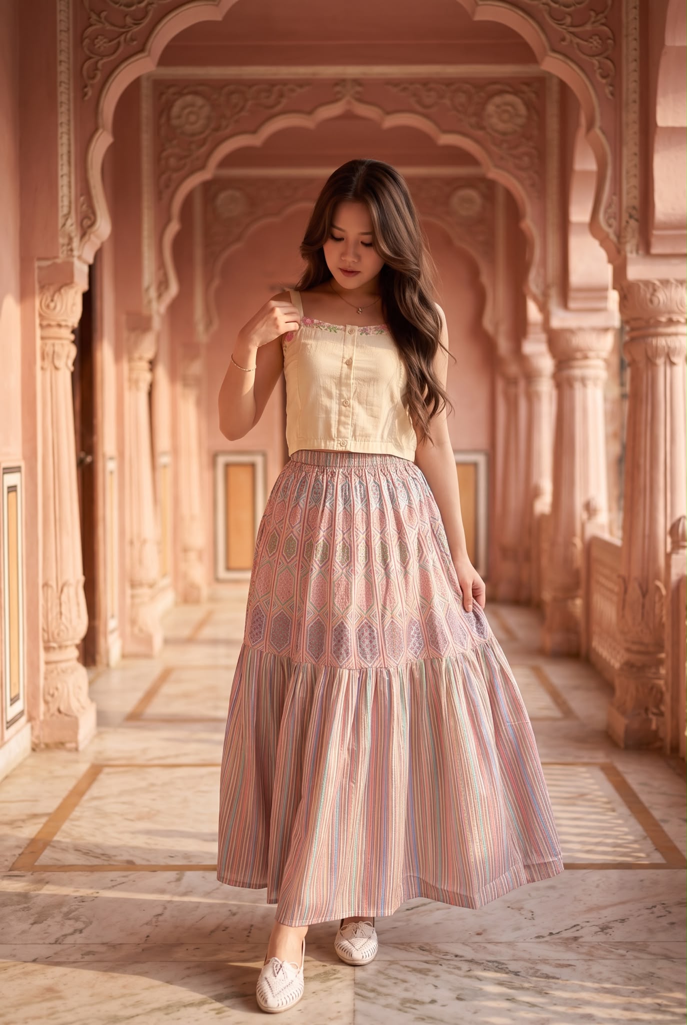 3096 Pastel Rainbow Unicorn Skirt