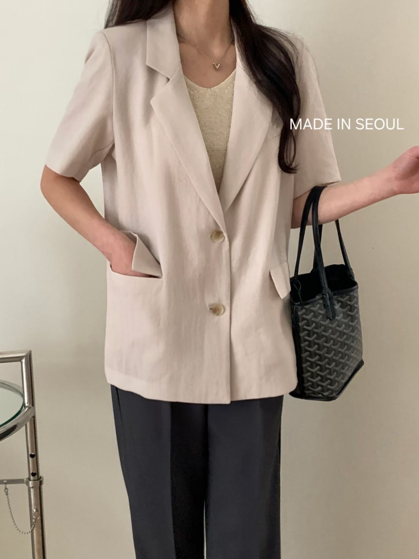 G6255 韓國🇰🇷短袖西裝外套