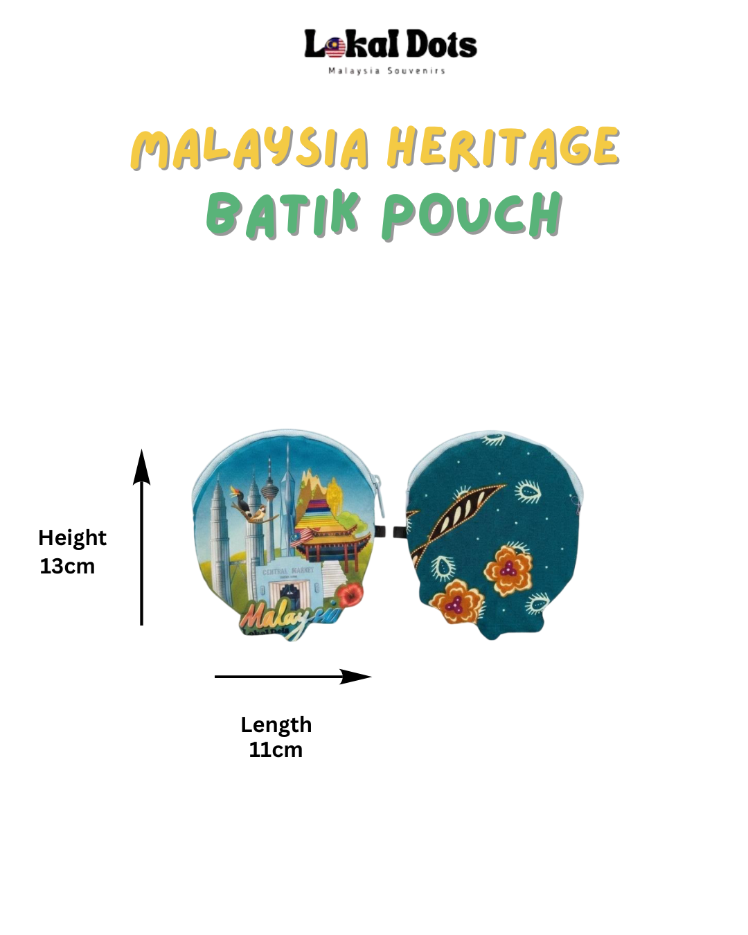 LD46 - Malaysia Heritage Batik Pouch (Places in Malaysia)