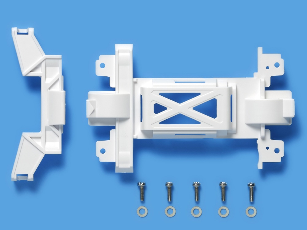 REINFORCED GEAR COVER (for MS CHASSIS) WHITE MINI 4WD STATION
