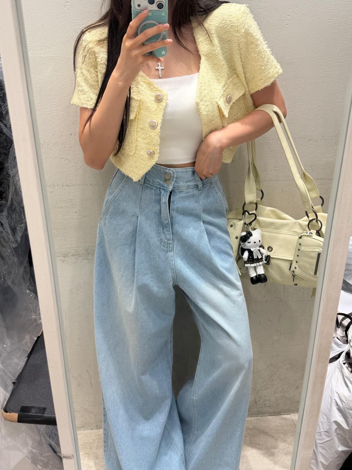 T14 短袖薄Tweed外套
