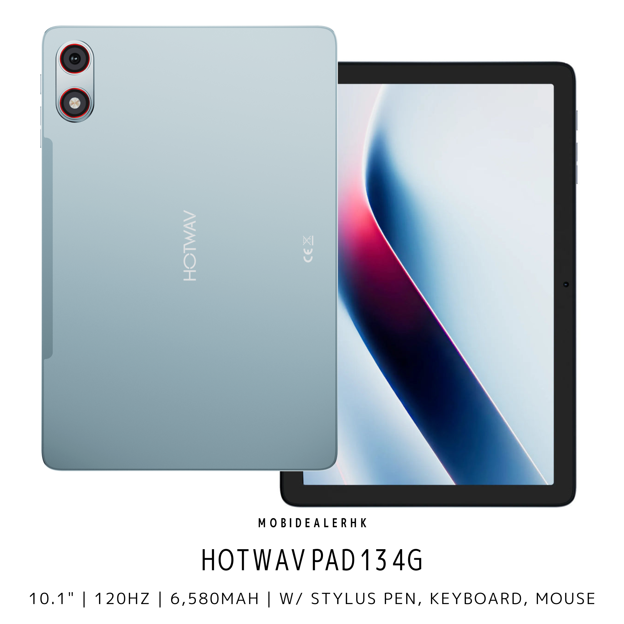 Hotwav Pad 13 | 4G | 平板電腦 | 10.1" | 120Hz | 6,580mAh | 送觸控筆、無線鍵盤、滑鼠