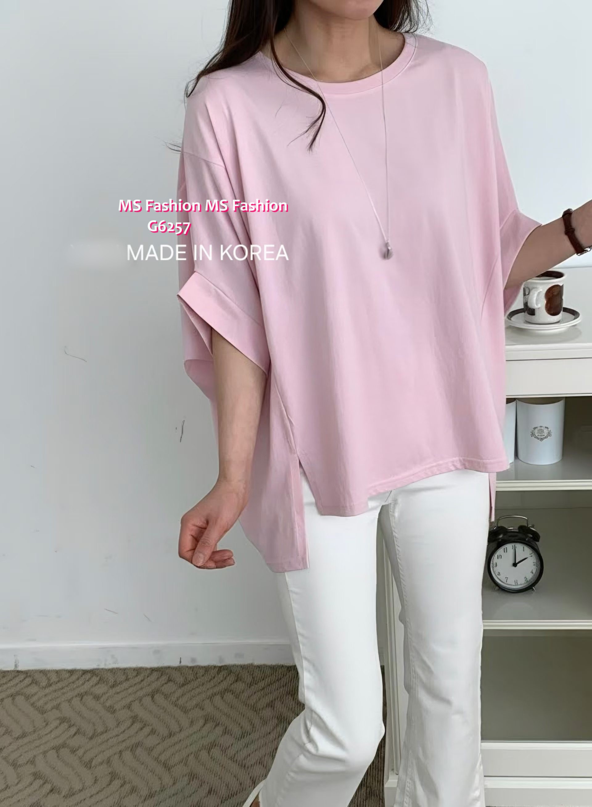 G6257 韓國🇰🇷鬆身淨色top