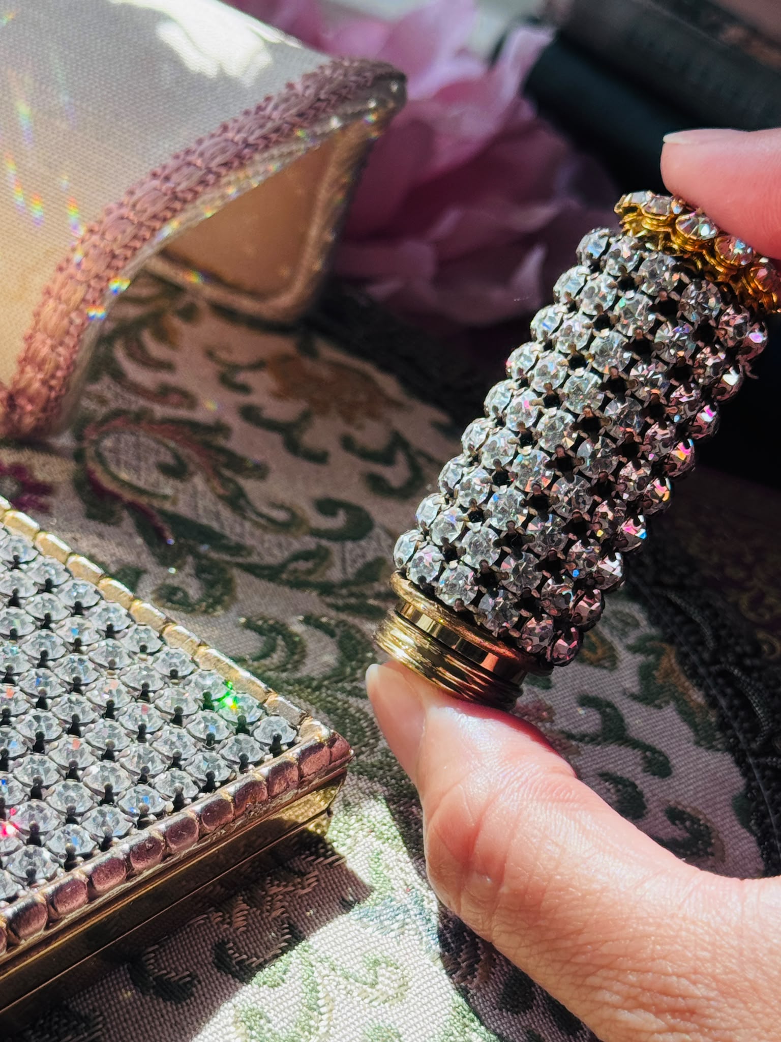 C.a. 1950s Sparkling Rhinestone-Studded Vanity Set of 4 or 5(MT2667)