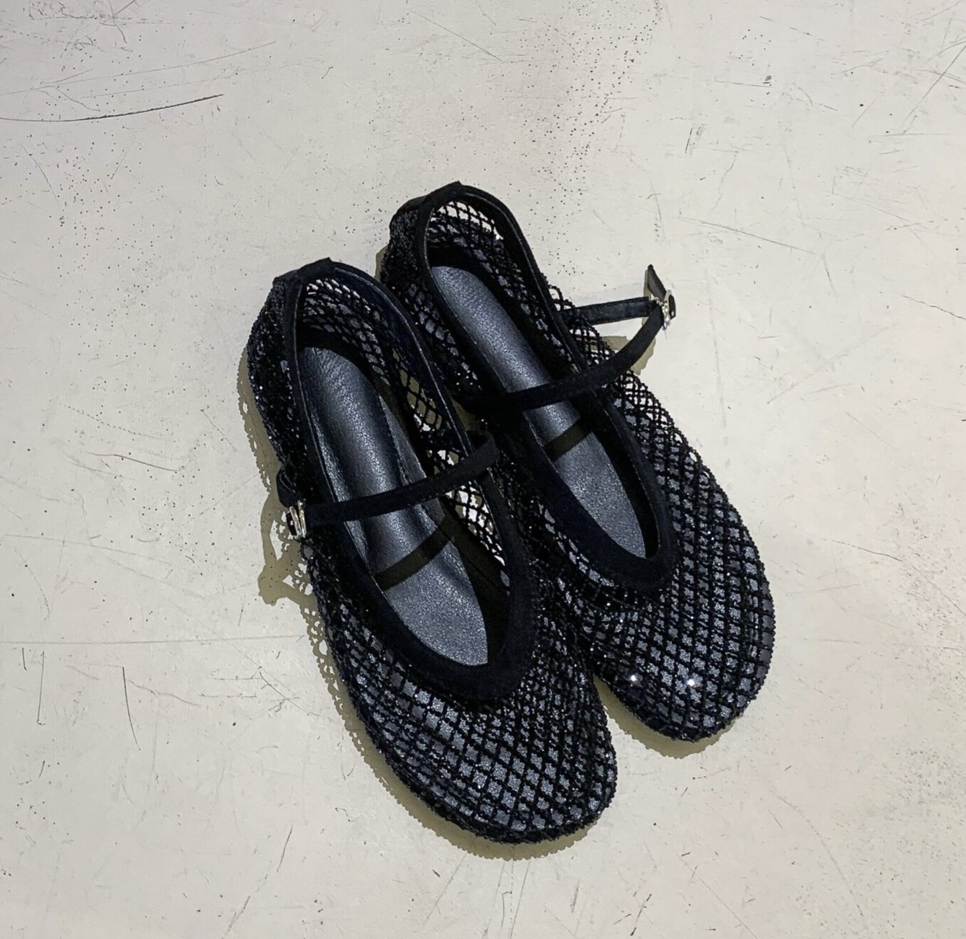 東大門女裝| 碎鑽Mary Jane(Grey / Black 230=36)