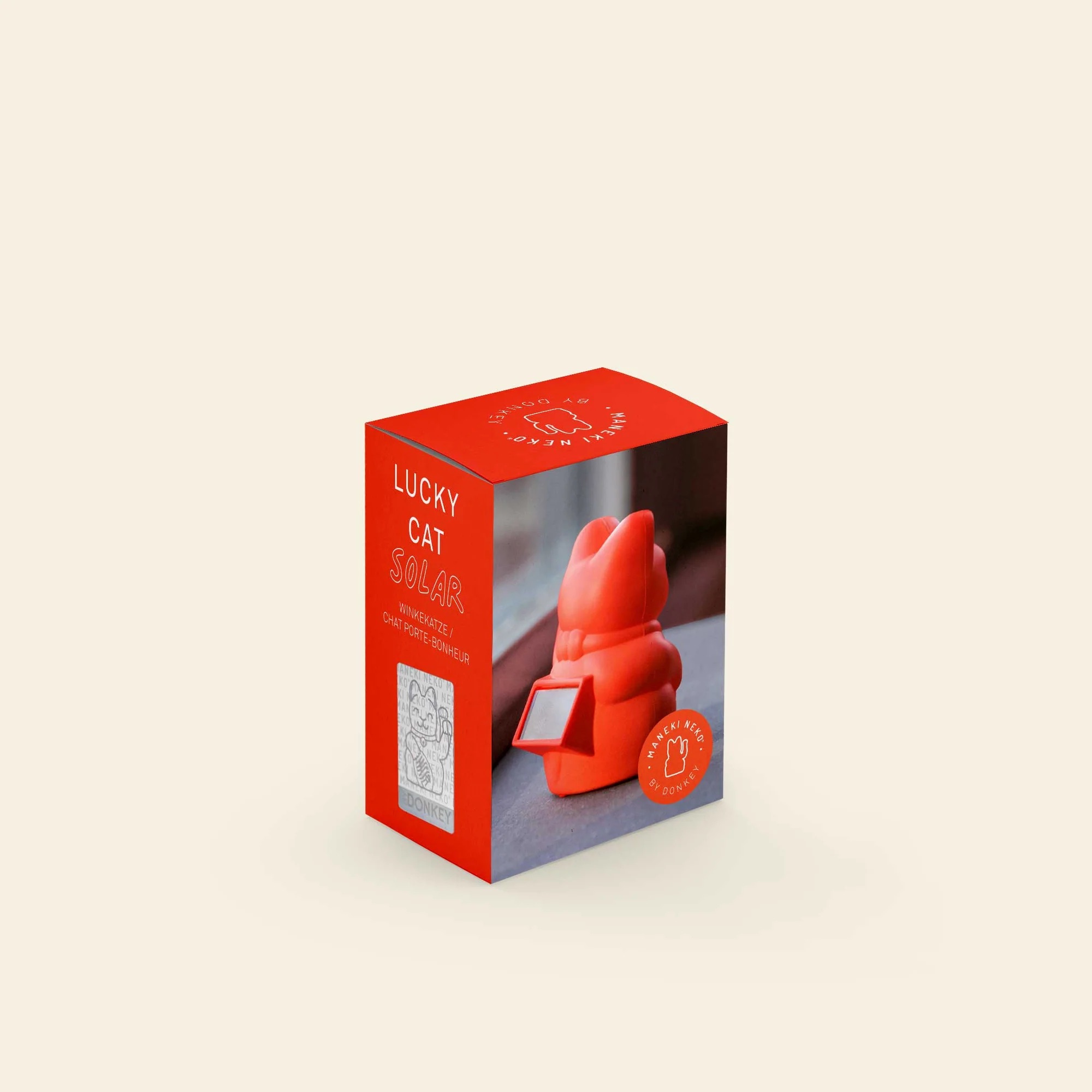 📦訂購 Donkey Products Lucky Cat Solar (NEON ORANGE) 霓虹橙色 太陽能 招財貓