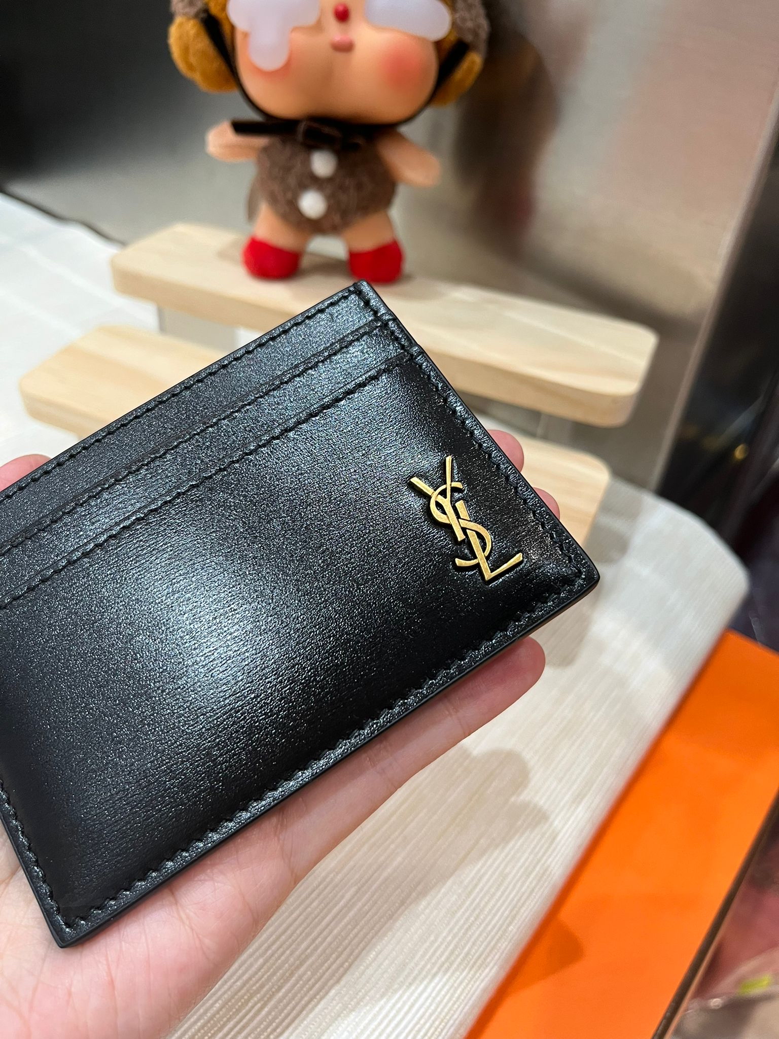 YSL Card Holder 黑色牛皮金字 100%Authentic, 99%New