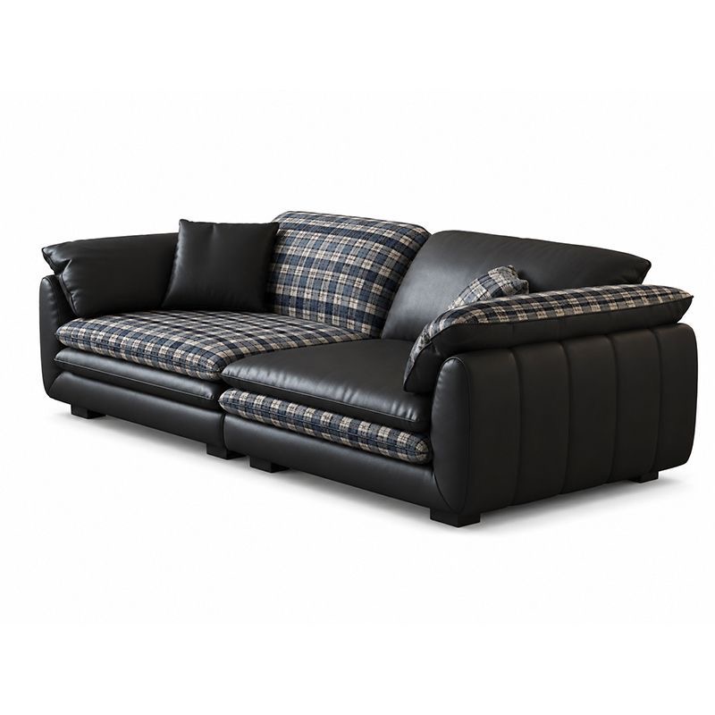 真皮梳化 直排沙發 sofa 皮布雙面靠墊 適合各戶型皮藝梳化 皮沙發