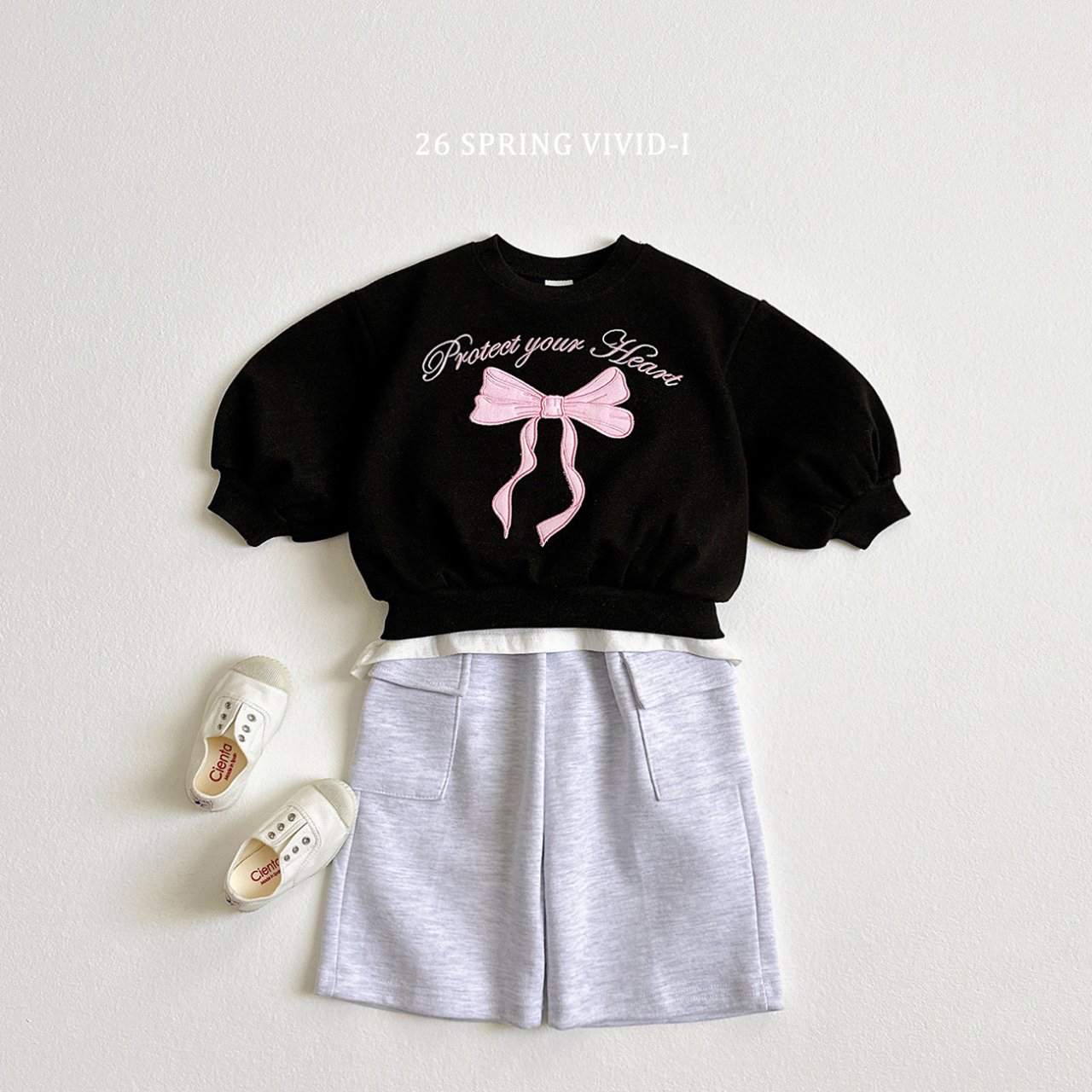 🌸預訂 韓國直送🌸🇰🇷VIVIDI四色絲帶刺繡泡泡袖喇叭褲上下套裝