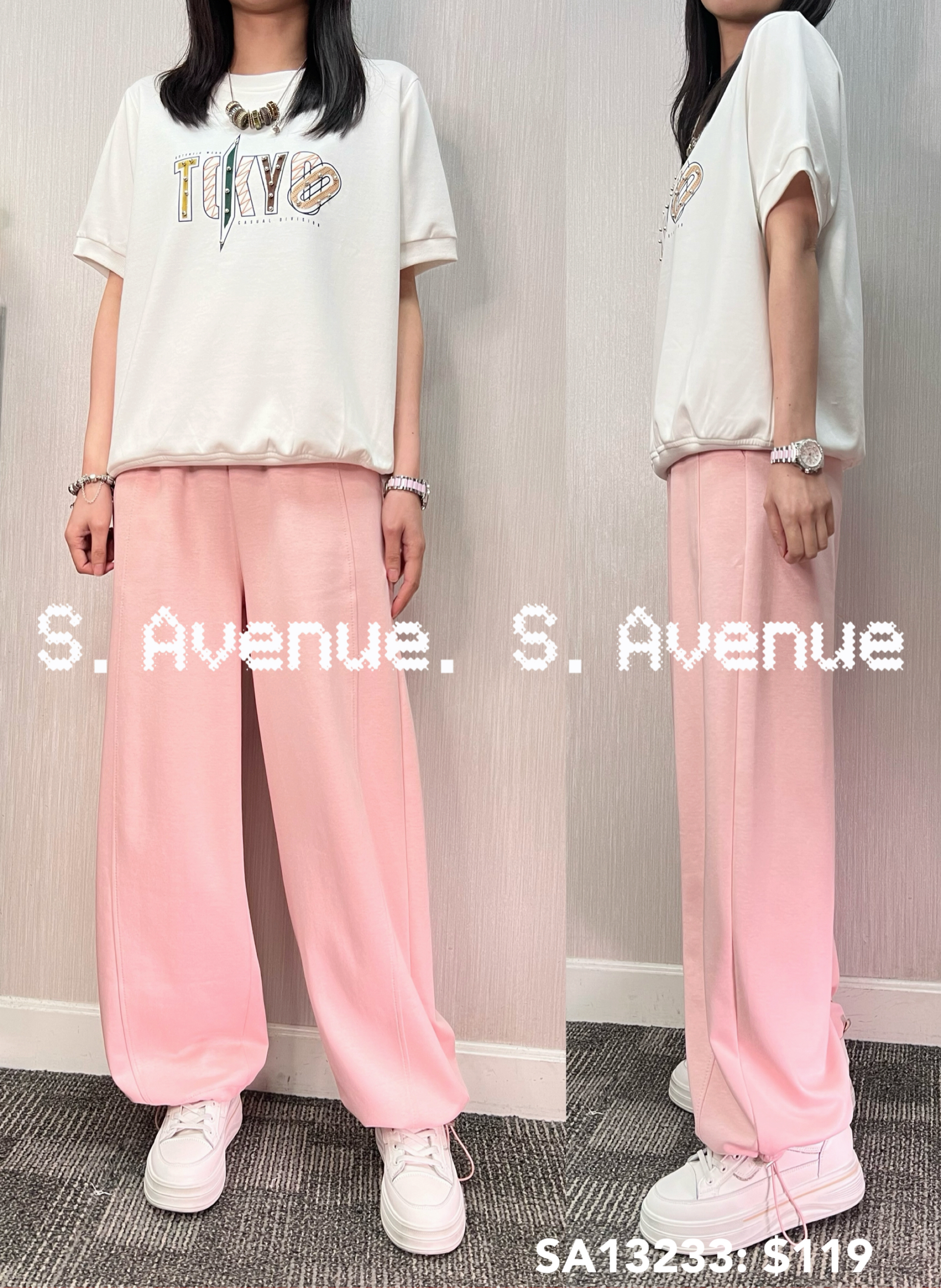 SA13233: 短袖英文字靚tee