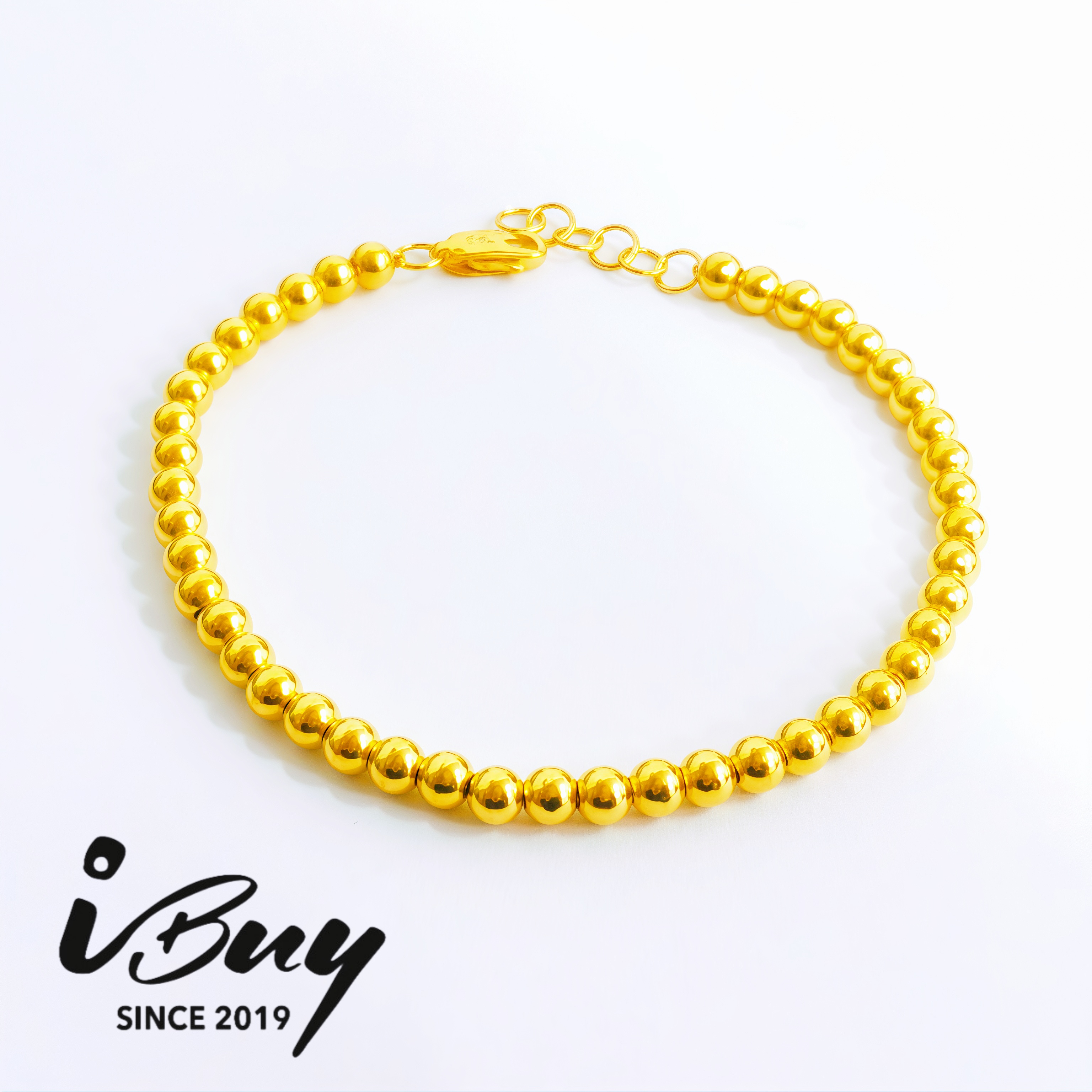 916 GOLD BALL CHAIN BRACELET 916 金 光珠手链