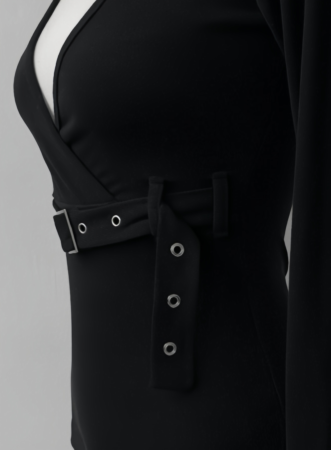 Belted Wrap V-Neck Top