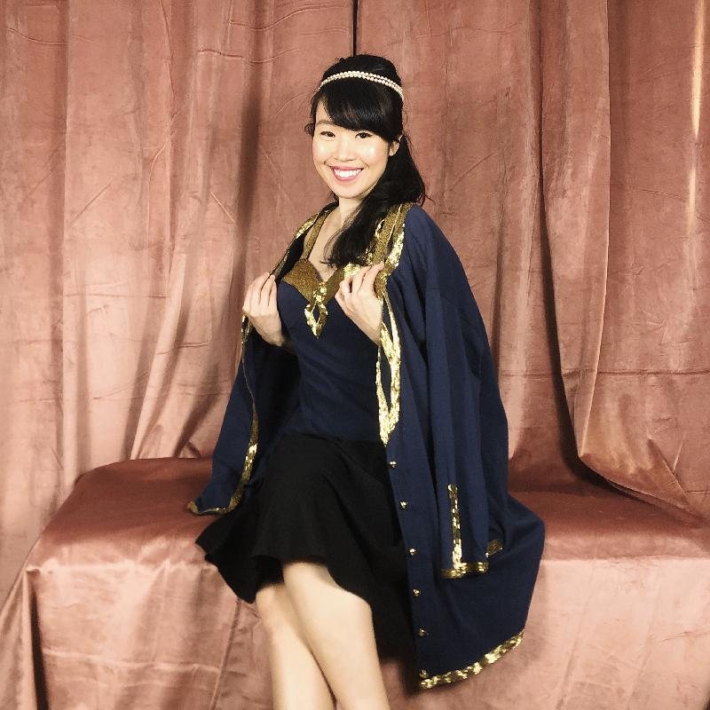 C.a. 1980s-90s Made in Hong Kong Midnight x Golden Tube Beadwork - Vest Top and Outer (MT485)