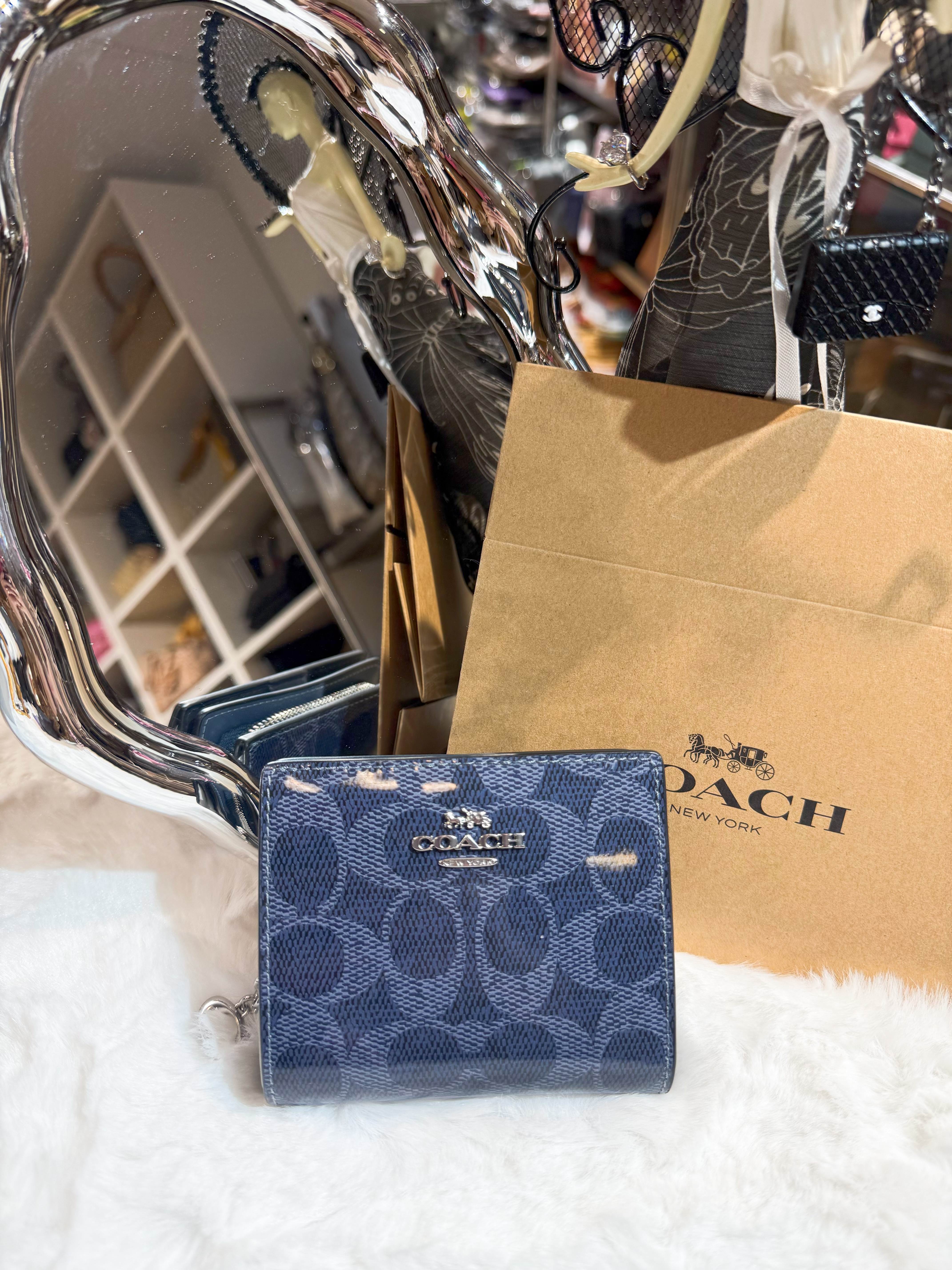 Coach Snap wallet pat/navy/m