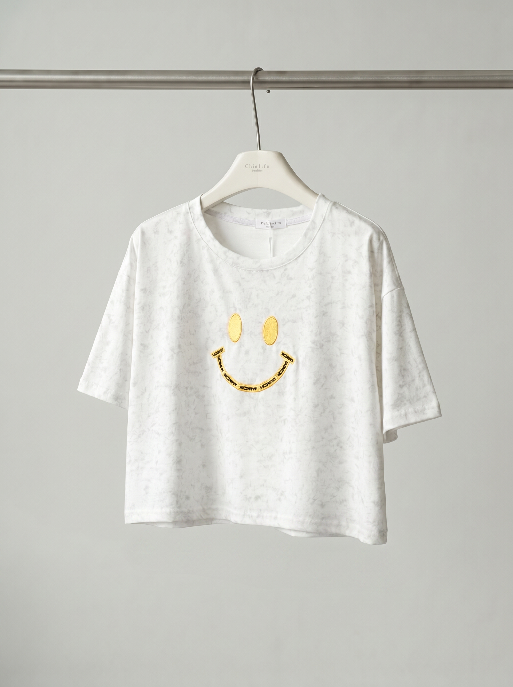 復古黃色笑臉Crop Tee