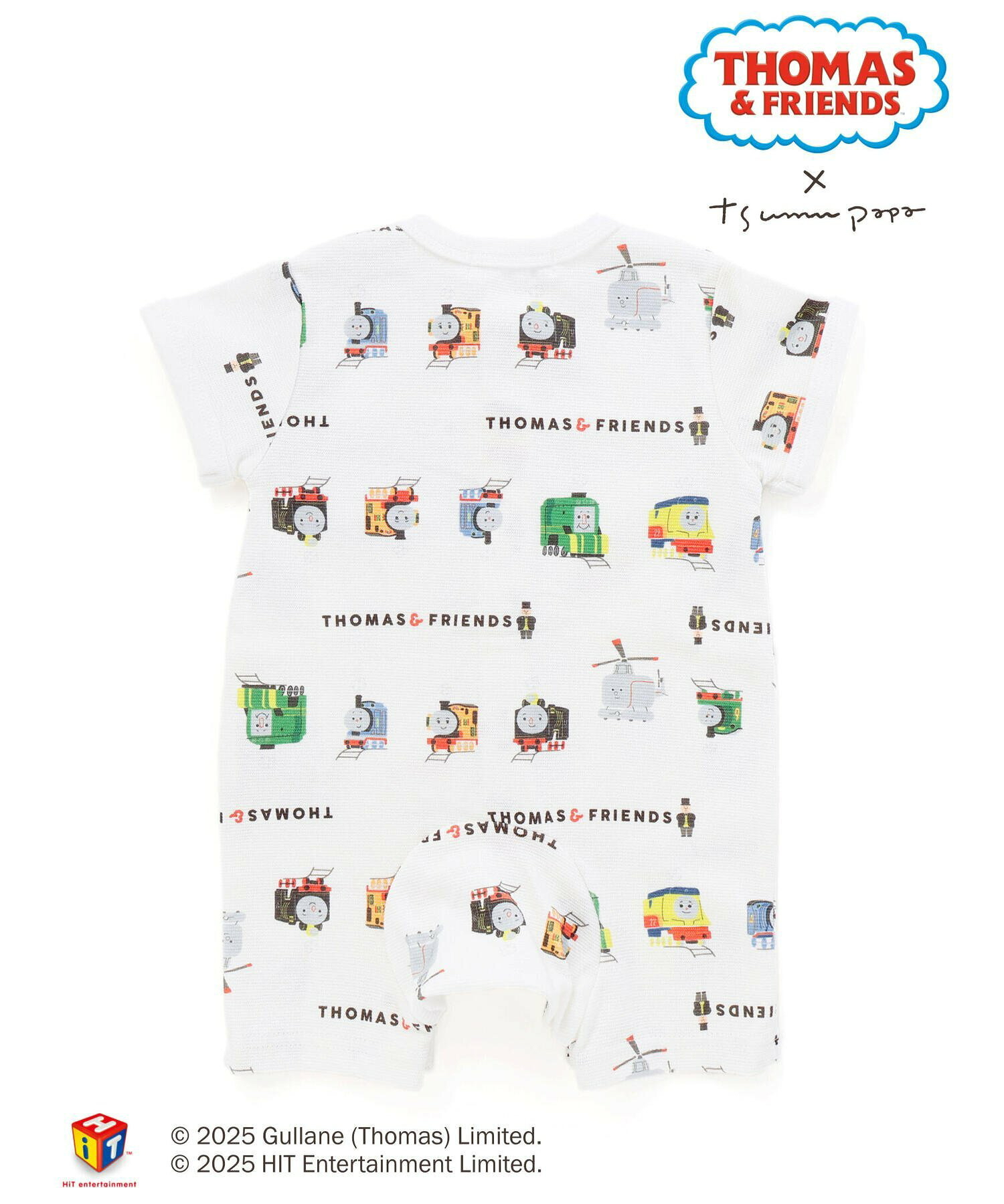 🇯🇵預訂 日本直送🇯🇵Slap Slip Baby x Thomas系列兩色小火車滿印口袋短袖連身服