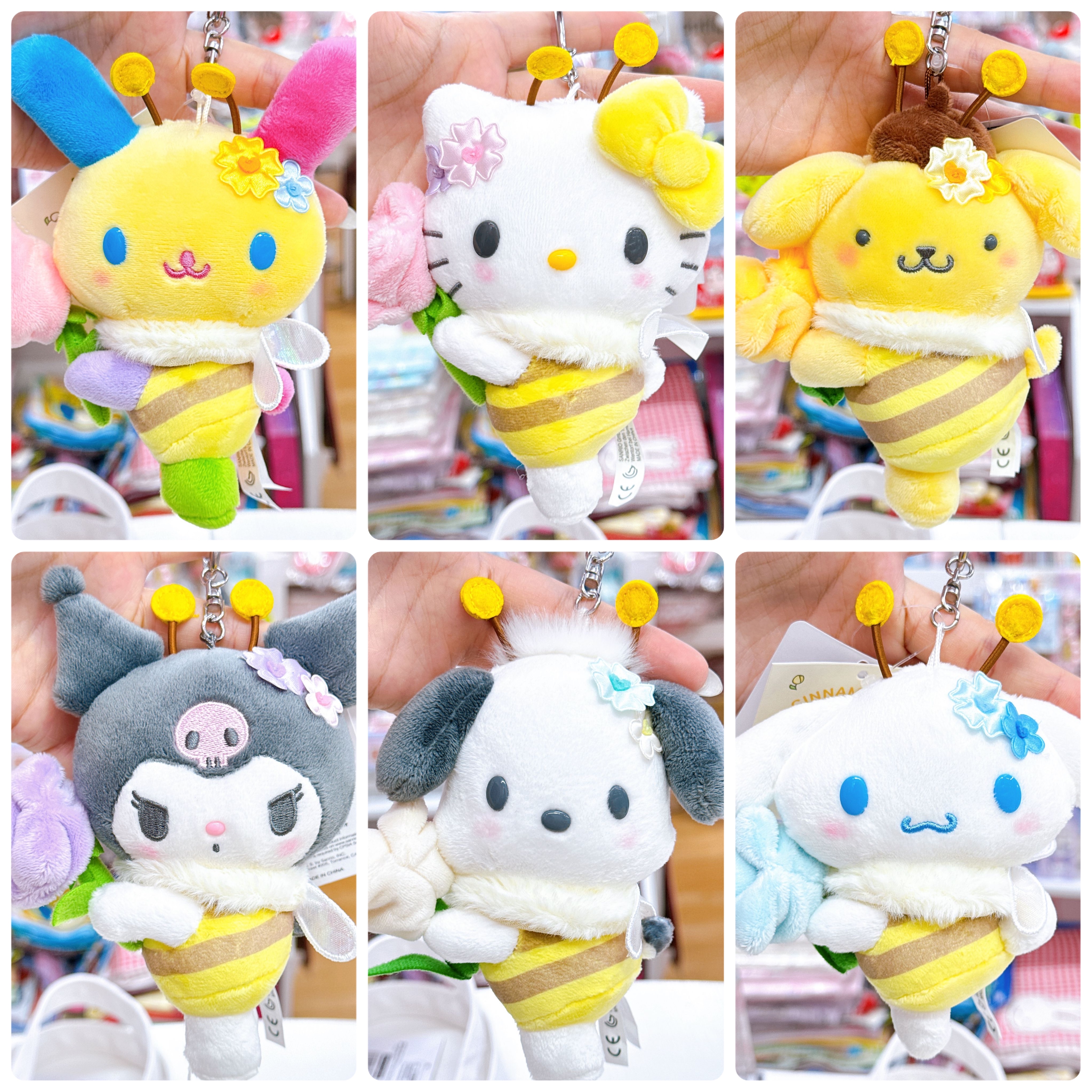 日本直送Sanrio 蜜蜂系列公仔掛飾