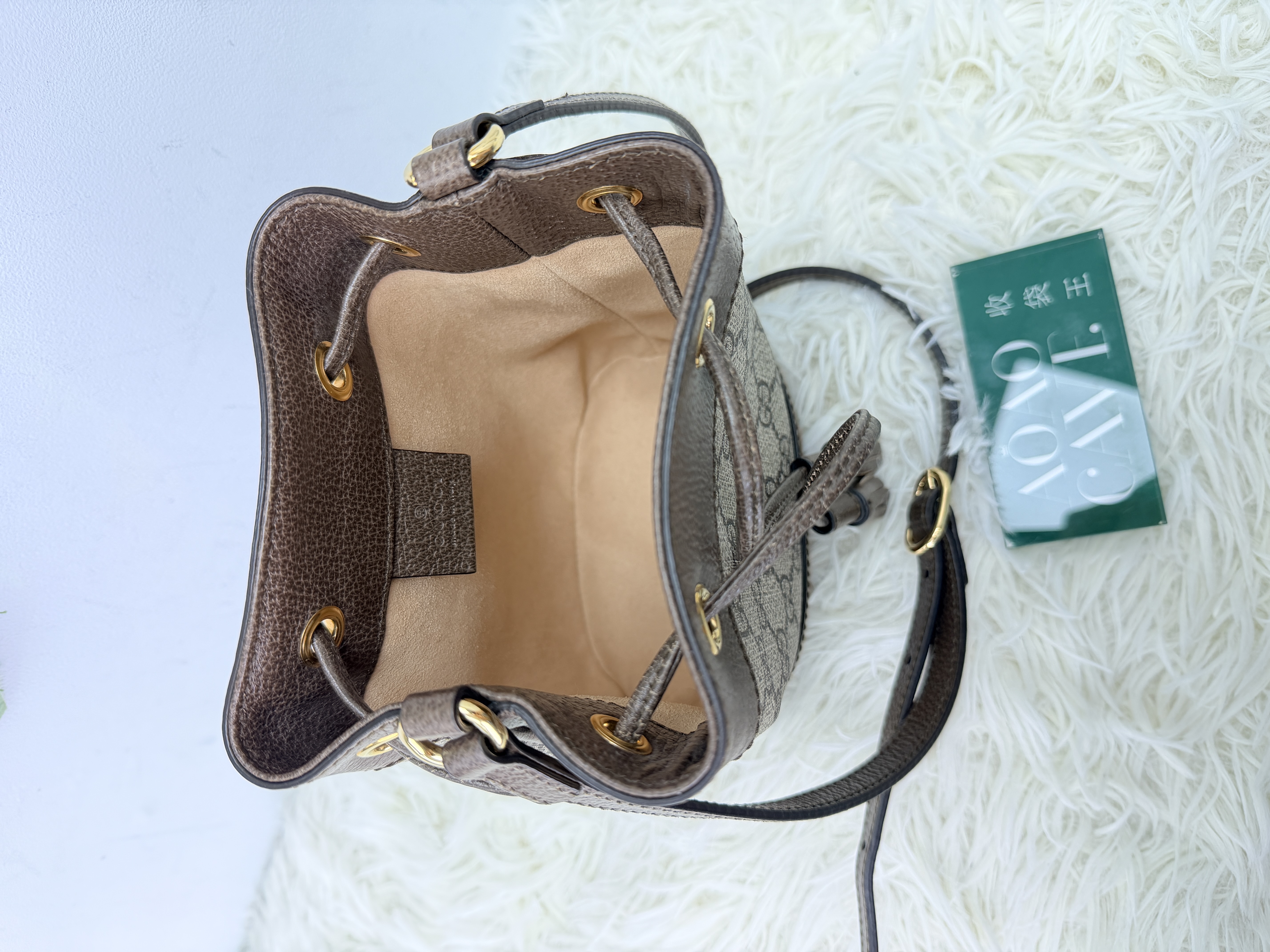 Gucci🤍PRE OWNED Ophidia迷你抽繩水桶 斜孭袋 單肩包🤎