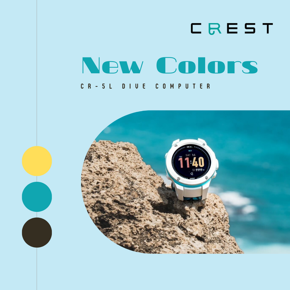 CREST CR-5L 潛水電腦錶｜75g輕量 GPS潛點記錄｜MobiDealerHK