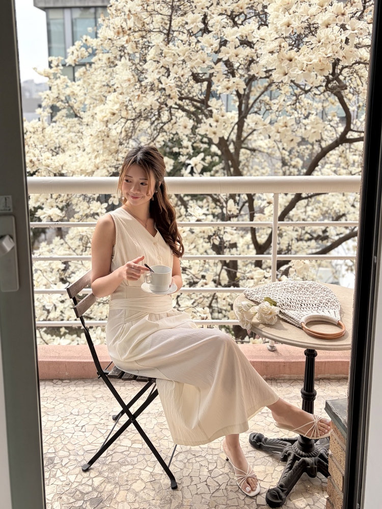 Arya Two-Way Textured Dress (Ivory)