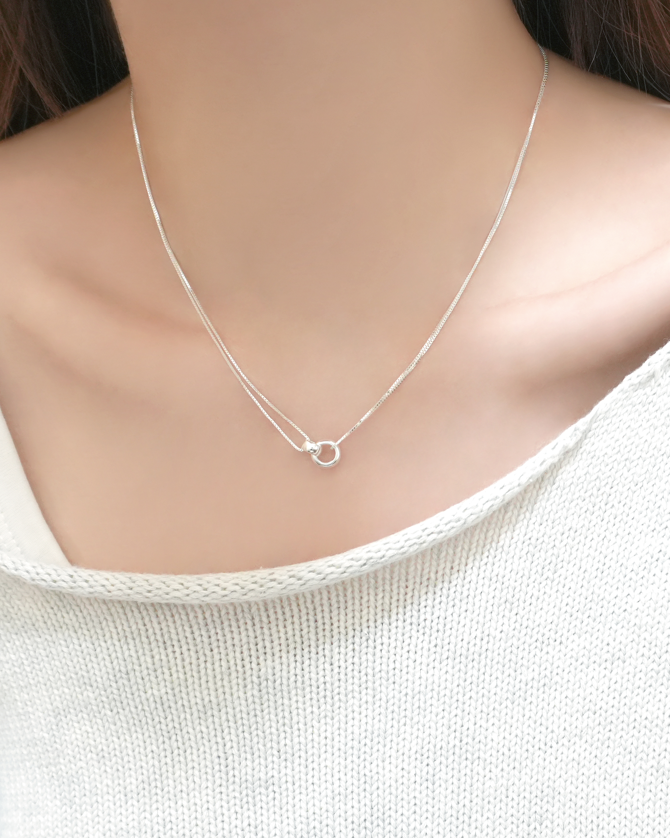 Pure Dual Buckle Necklace