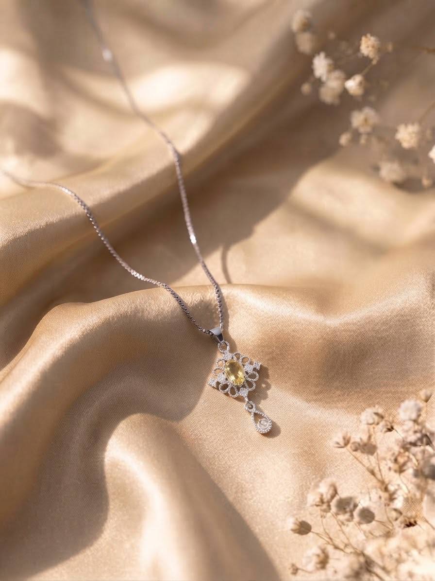 CPNK0068 - Crystal Pendant Necklace 