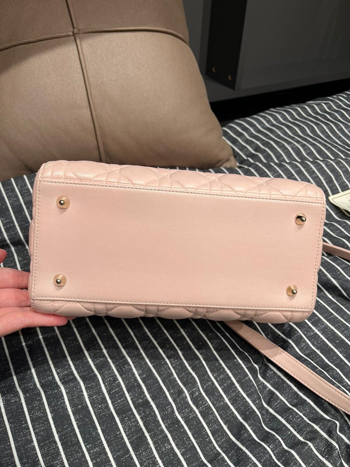 Dior Lady Dior Pink Medium 100%Authentic, 95%New ✅dust bag