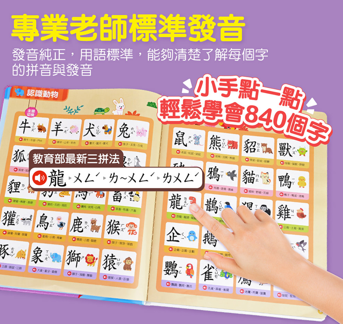 📚預訂 台灣直送📚FOOD超人小手點讀國字圖解百科