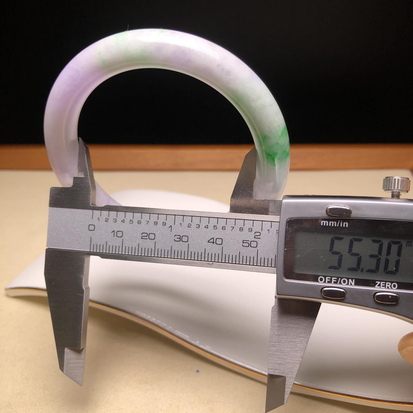 紫底飄翠手鐲55.3mm