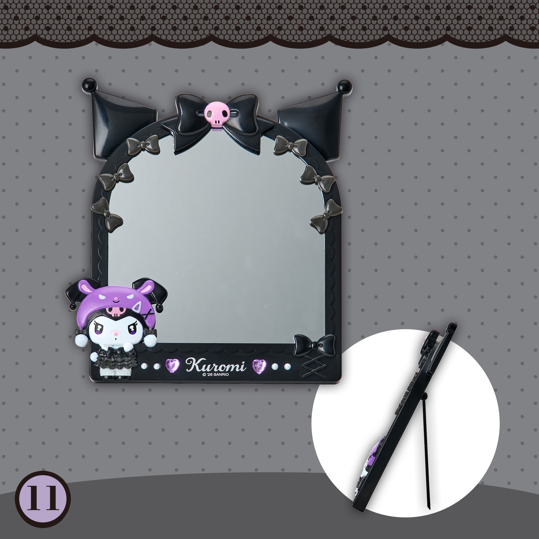 🌸 【預訂】Kuromi Mode Series<Kuromi birthday>-No.11-Standing Mirror
