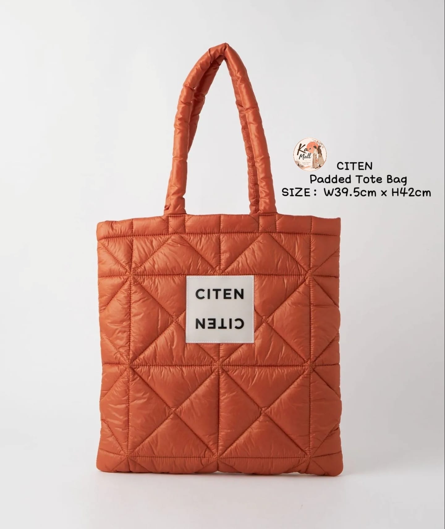 CITEN 菱格紋鋪棉托特包 (W39.5cm x H42cm) 多色可選