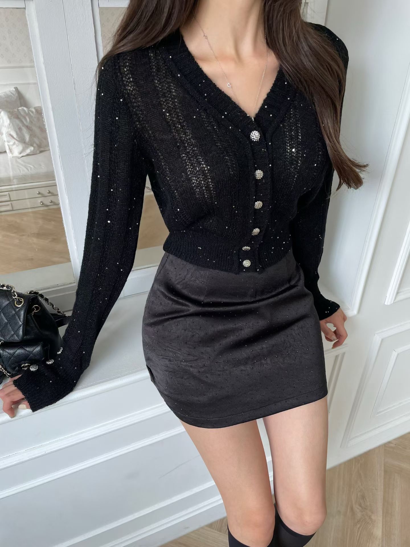 French Chic Embellished Skirt