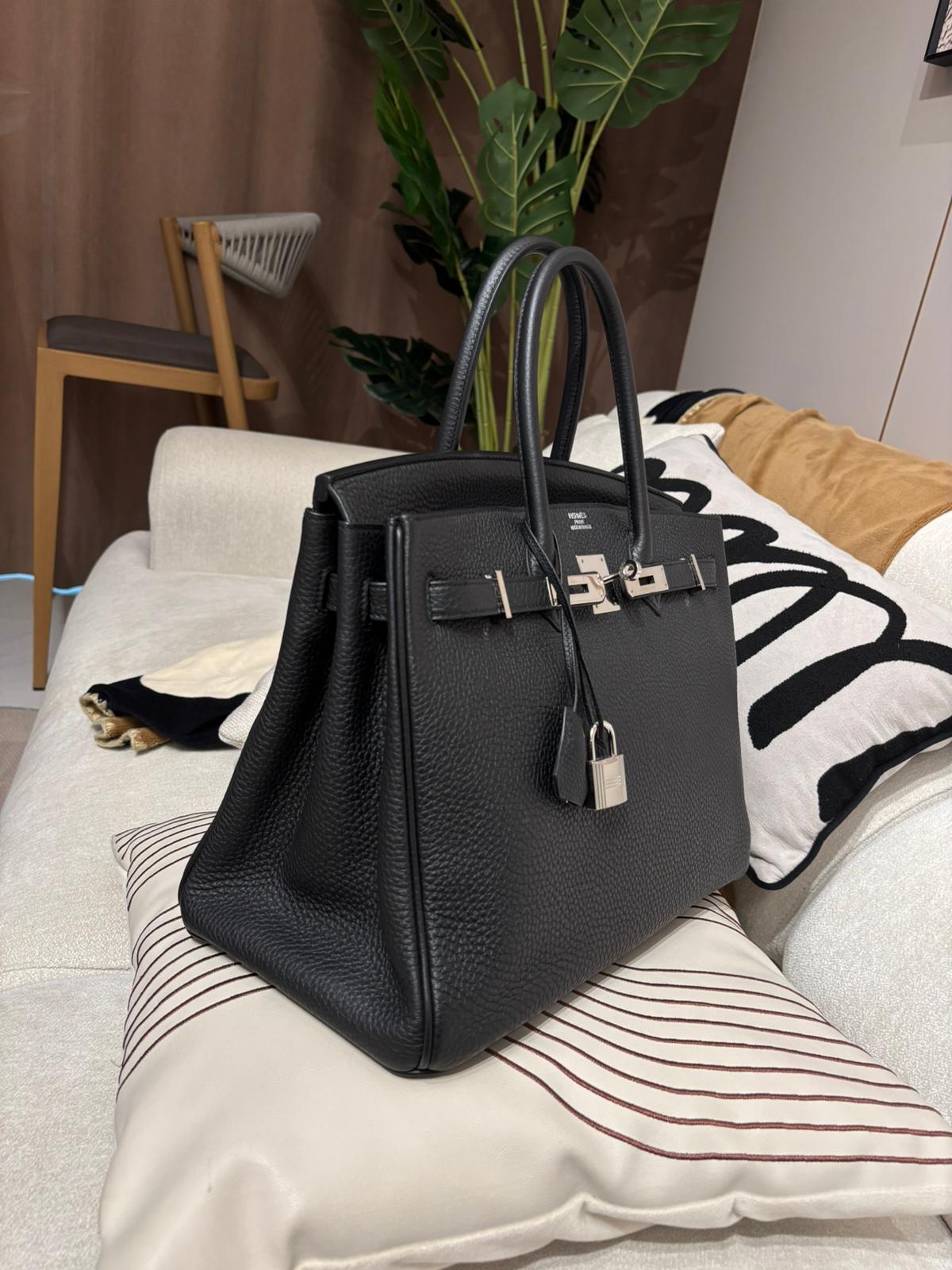 Hermes Birkin 35 黑色銀扣 Stamp [R] 100%Authentic, 98%New ✅Key lock ✅Dust bag✅Box