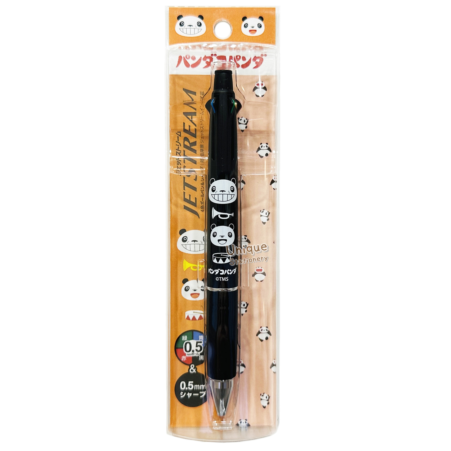 現貨｜Panda Go Panda 熊貓家族 吉卜力 日本製 uni Jetstream 4&1 多功能 5用筆 0.5mm 4色原子筆 + 0.5mm 鉛芯筆 (PNN-078)