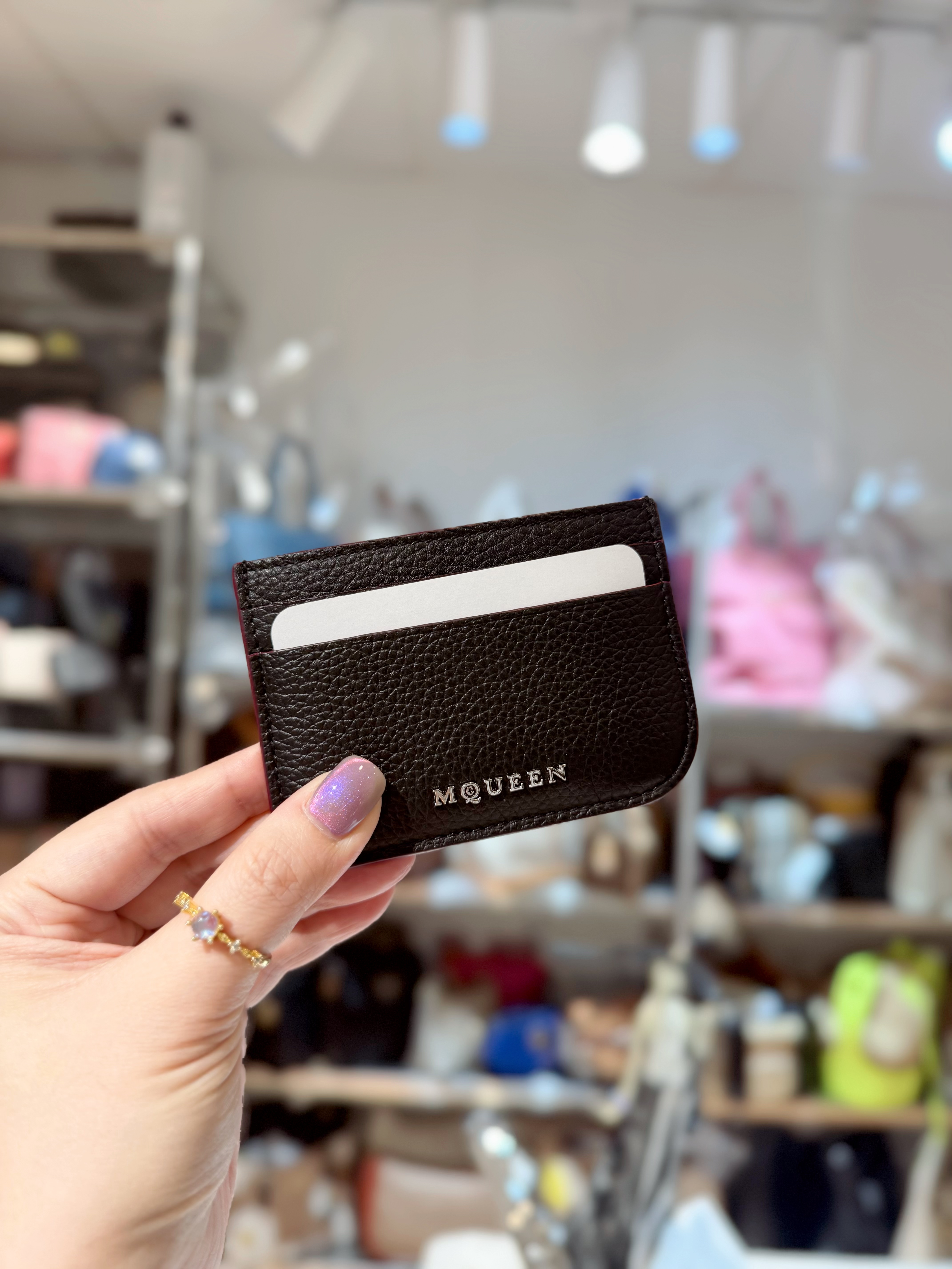 MQueen card holder blk