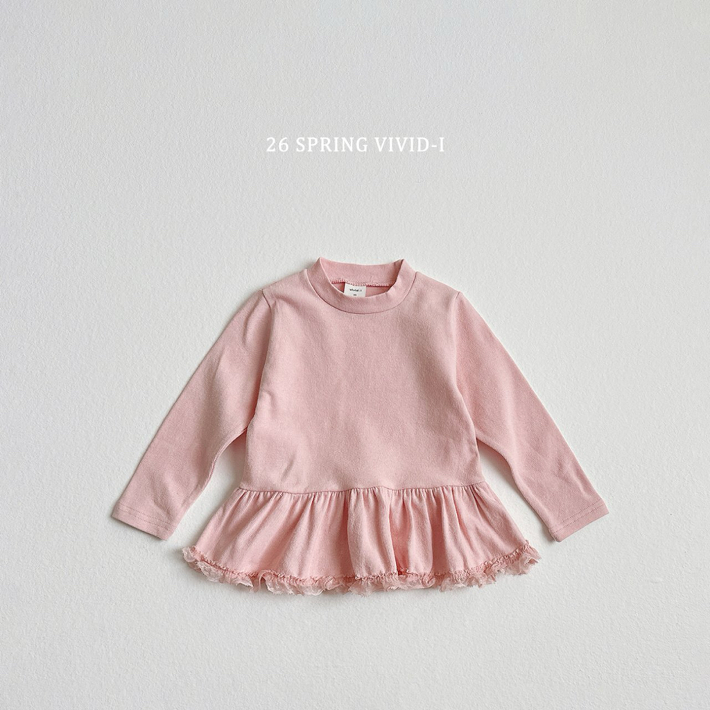 🌸預訂 韓國直送🌸🇰🇷VIVIDI三色蕾絲花邊裙擺長袖上衣