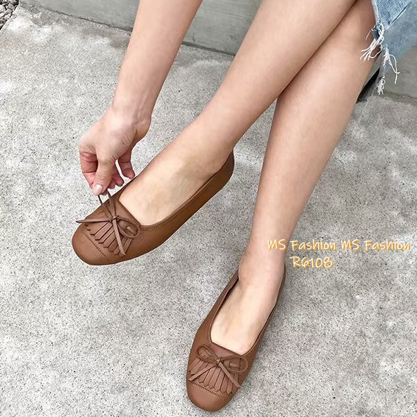 R6108 韓國🇰🇷真皮soso蝴蝶結鞋仔