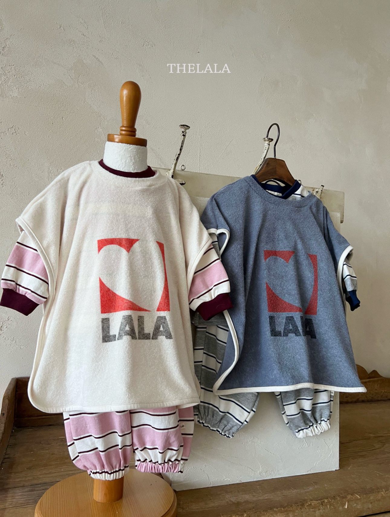 🌸預訂 韓國直送🌸🇰🇷THELALA兩色愛心標誌印花寬鬆背心