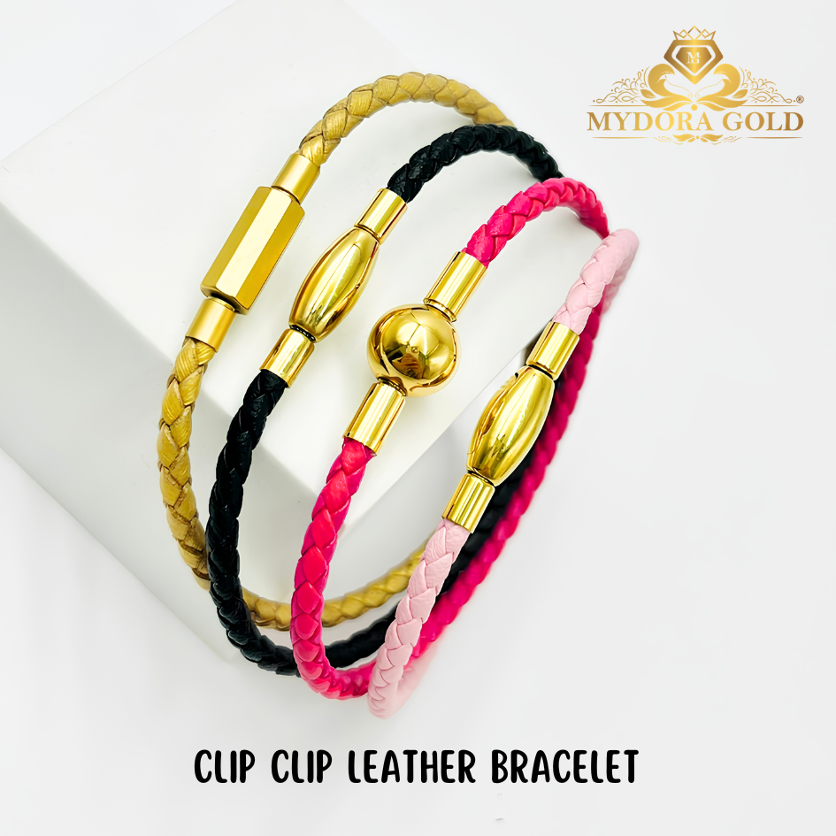 MYDORA Clip Clip Leather Bracelet