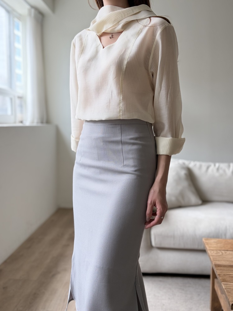 Pastel Mermaid Skirt (Misty Blue)