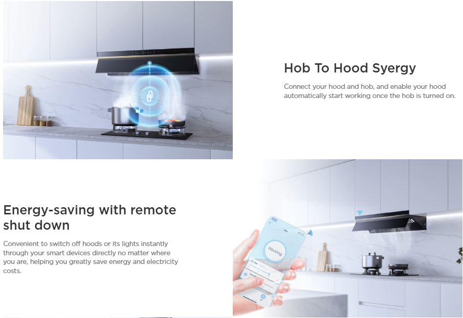 Midea 90cm Black RFID Series Chimney Cooker Hood (MCH-90J83)