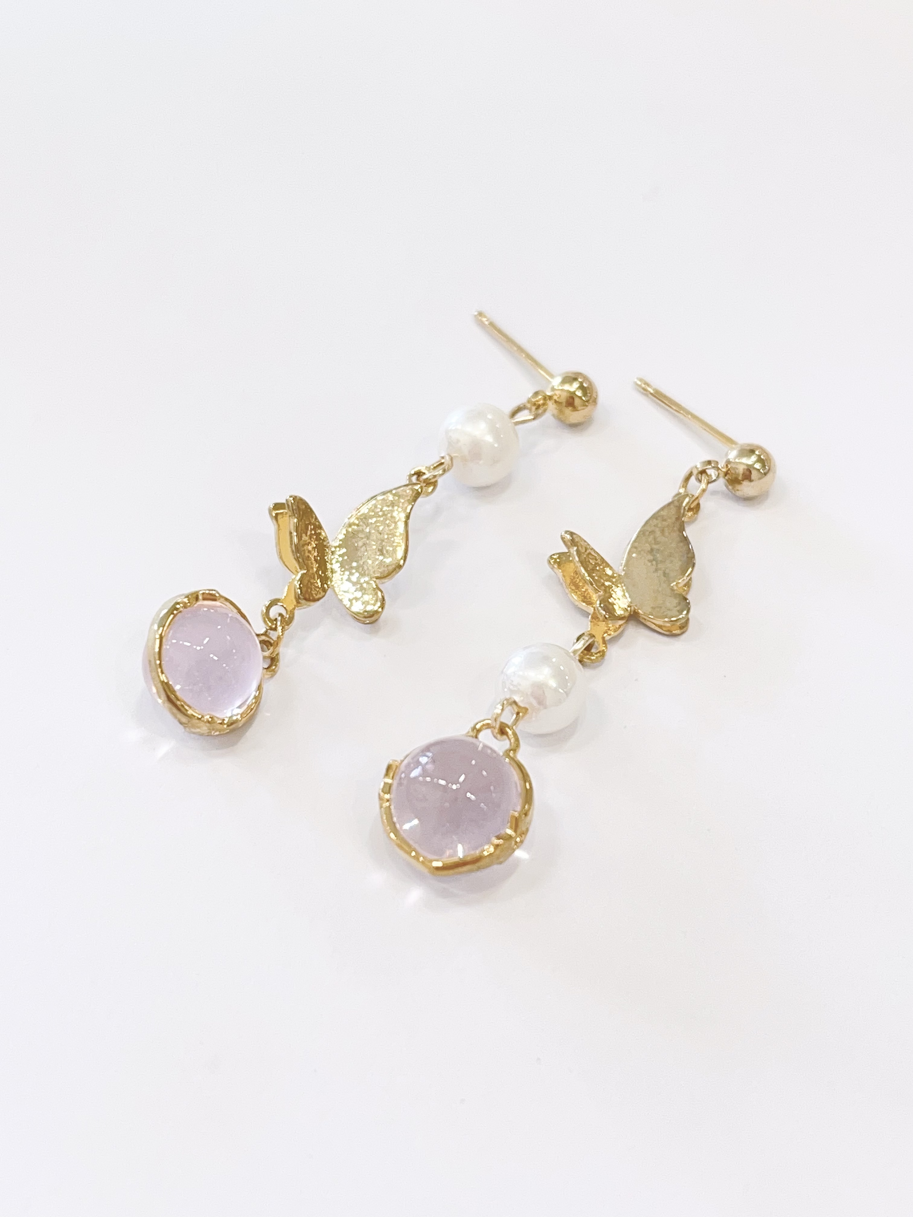 小众森系超仙长款蝴蝶耳环