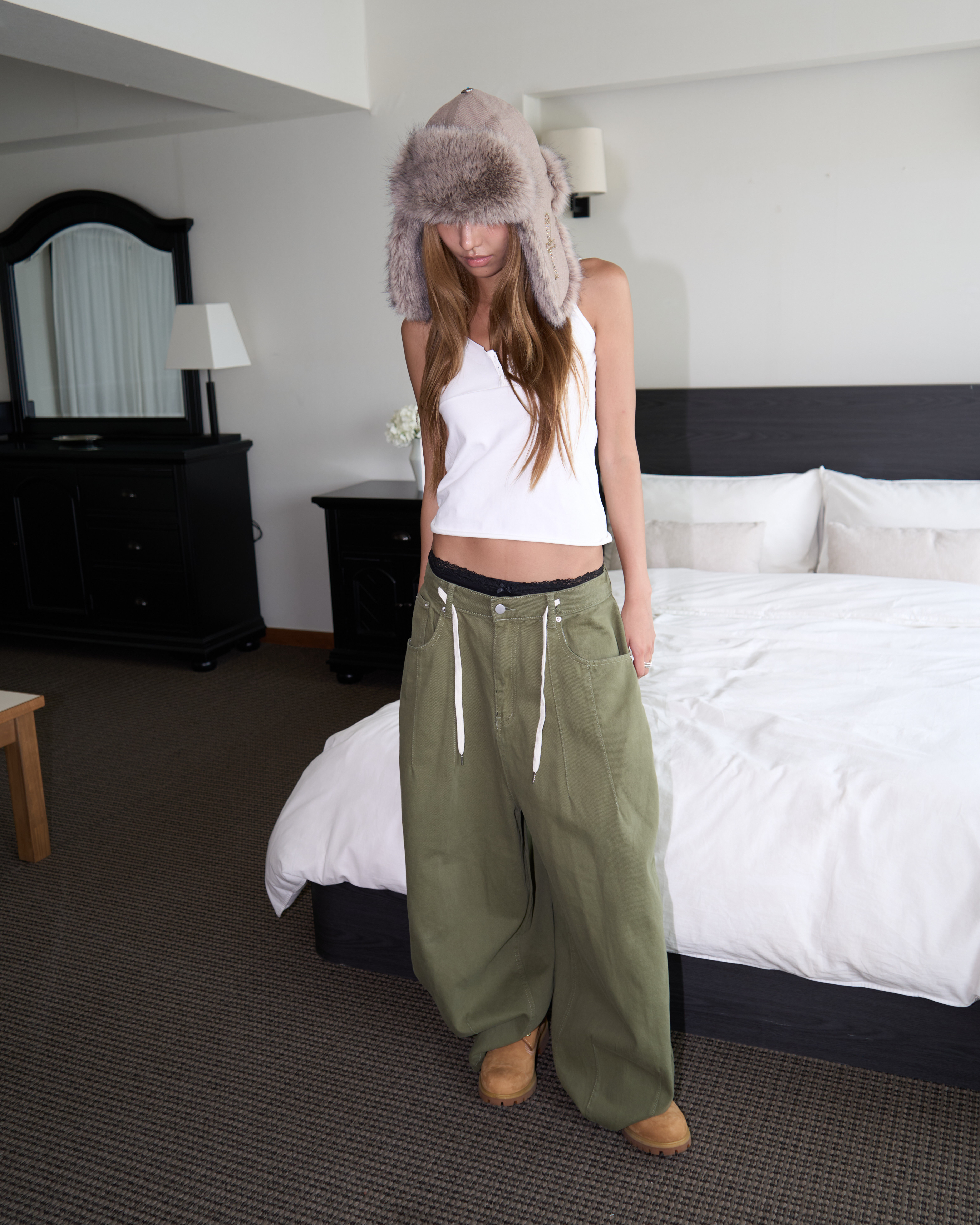 Sido Mega Wide Carpenter Cotton Pants(Unisex)